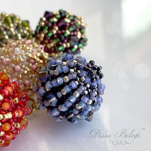 Fairy Berry beaded bead beading tutorial, beaded bead pattern, beaded bead tutorial image 2