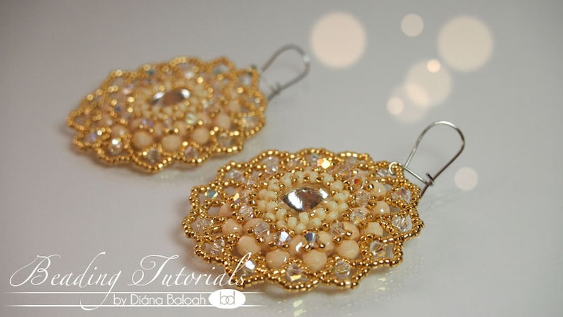 Beading Tutorial and Pattern Bollywood Earrings and Pendant - Etsy