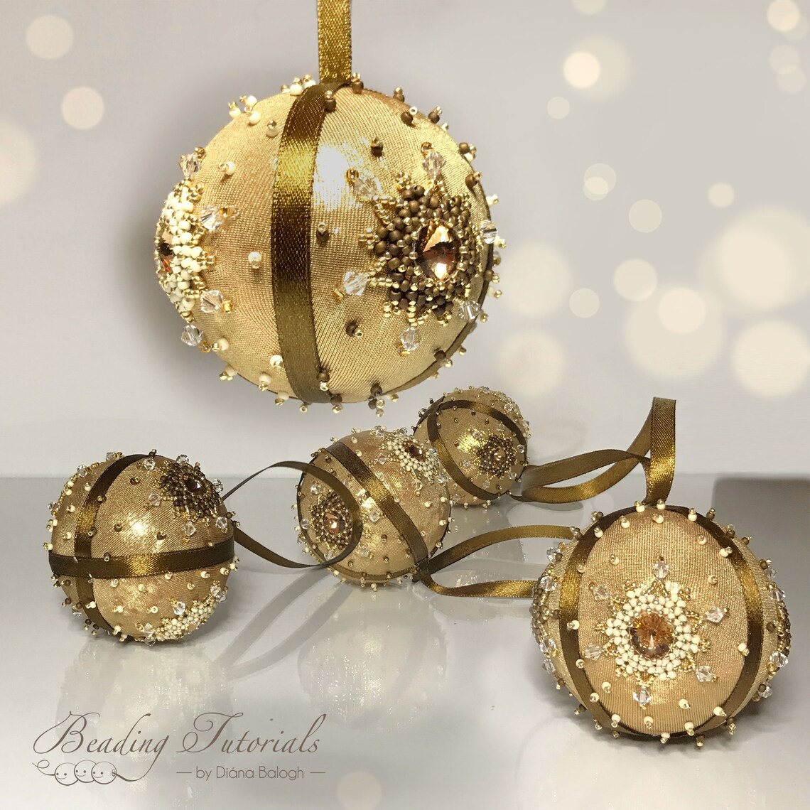 Christmas Ornament Tutorial Beading and Bead Embroidery Etsy