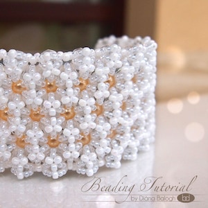 DIY jewelry making tutorial, Hexa bracelet, beading tutorial, triangle weave, craft supply