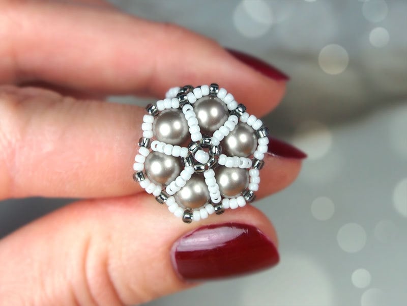 Easy Beaded Ring Pattern, Sibyl Ring Tutorial, Step by Step Beading ...