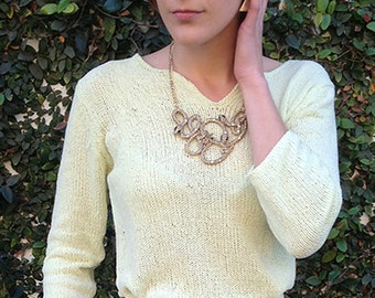 Women's 3/4 sleeve, knit v-neck