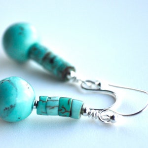 Türkis Ohrringe, Türkis Schmuck, Edelstein Ohrringe, Yoga-Schmuck, Geschenke für sie, Urlaub Geschenkideen, Wunschliste Schmuck
