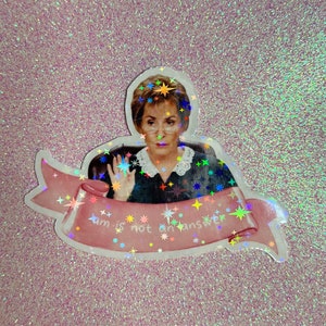 Holographic Glitter Judge Judy Sticker