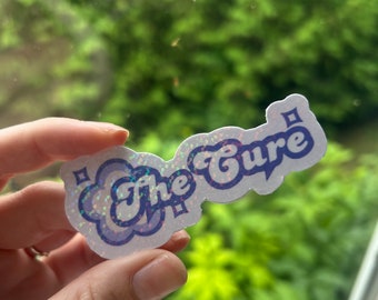 Holografische The Cure Flower-sticker