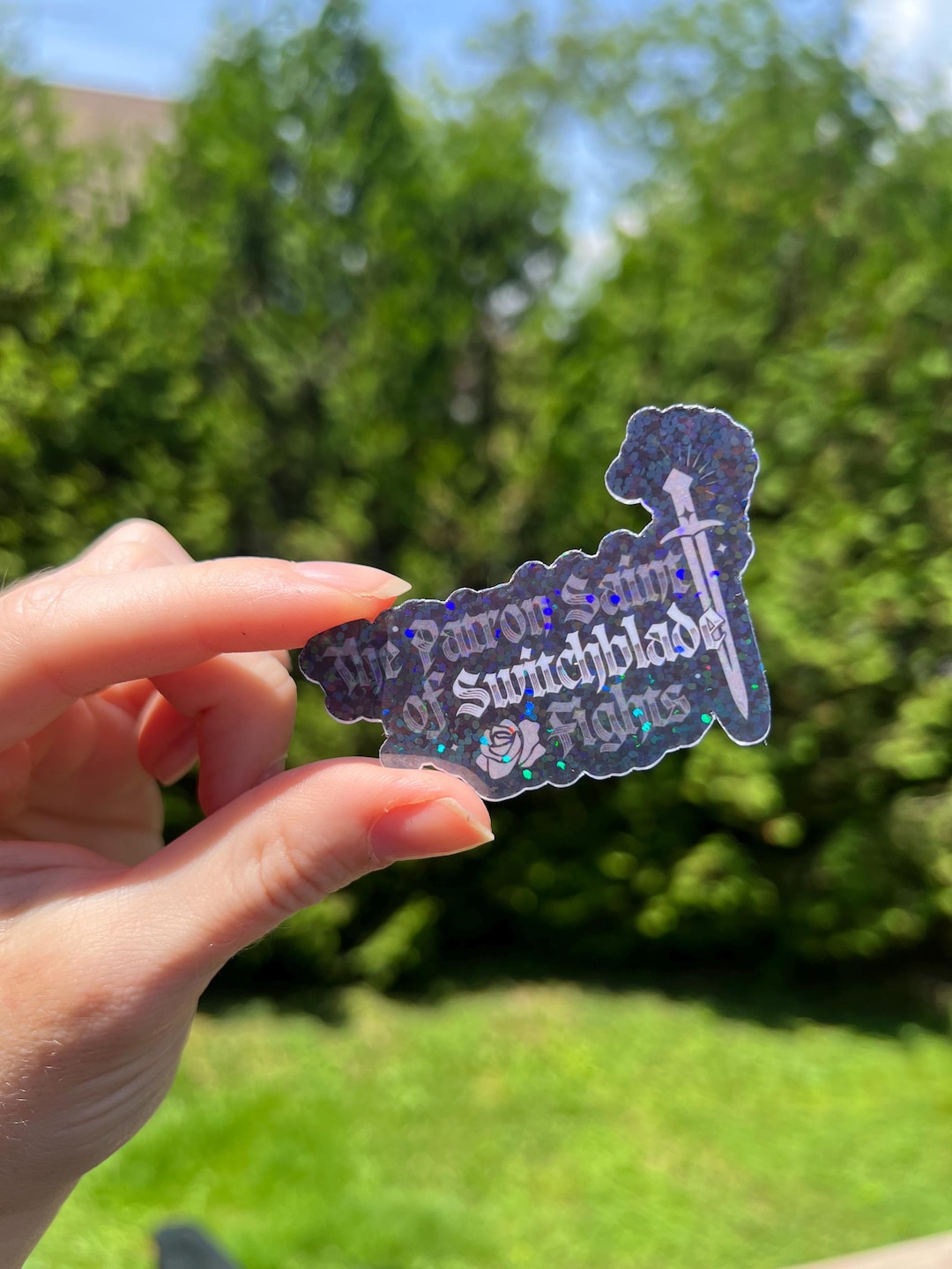 The Patron Saint of Switchblade Fights Sticker - Etsy