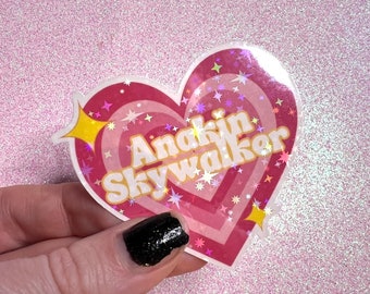 Holographischer Skyguy inspirierte Aufkleber