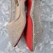 Casey Coleman reviewed Swarovski Crystal Mesh See through Silver Glitter Bridal Flat Ballerina Pointed Luxury Nude Red Sole Pump