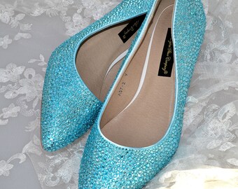 powder blue kitten heels