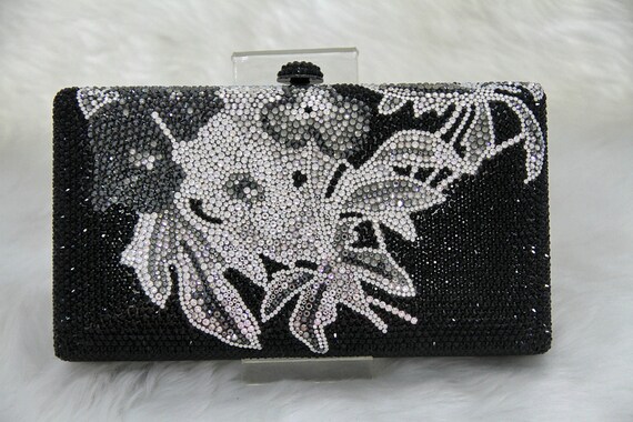 Black Smoke Resin Box Clutch Purse Handbag