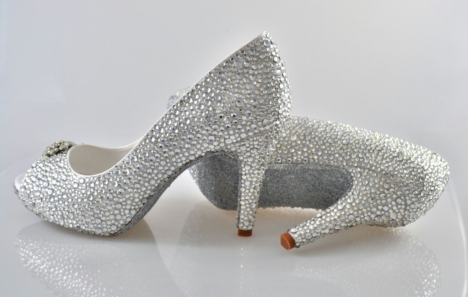 sparkly mid heels