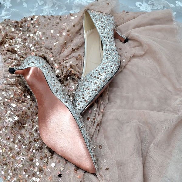 jeweled kitten heels