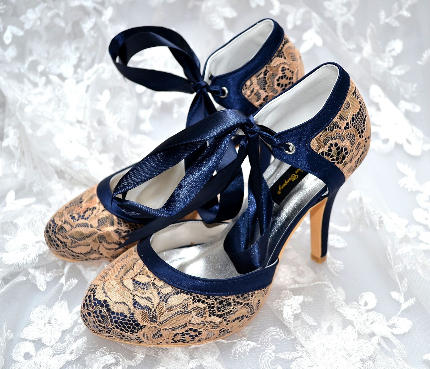 Leather heels Prada Blue size 6 US in Leather - 26073285