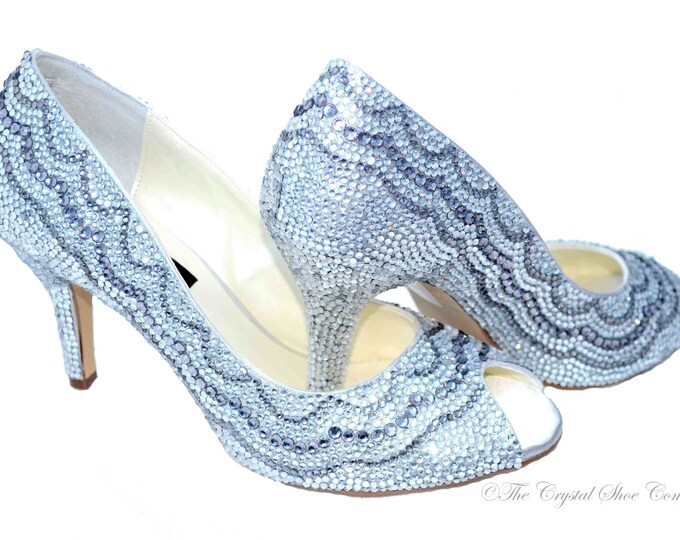 White Swarosvki Stones Ducth Heels