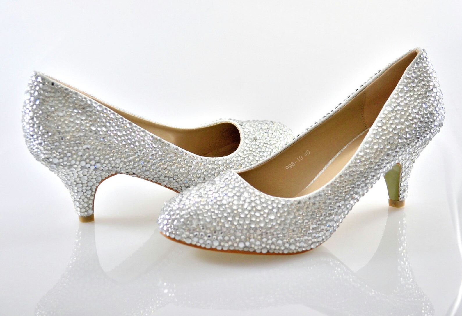 crystal kitten heel