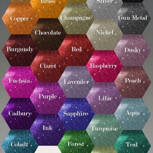 Custom Glitter or Swarovski Crystal Shoe Sole Colour Chart