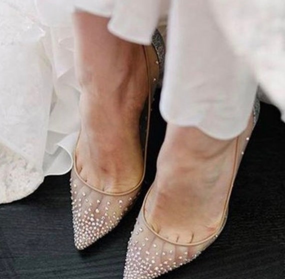 swarovski louboutin wedding shoes