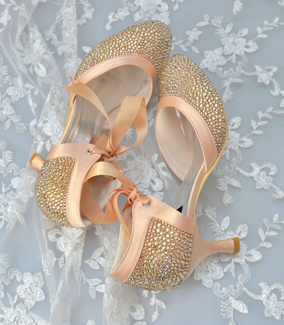 86 Recomended Golden bridal shoes low heel for Happy New year