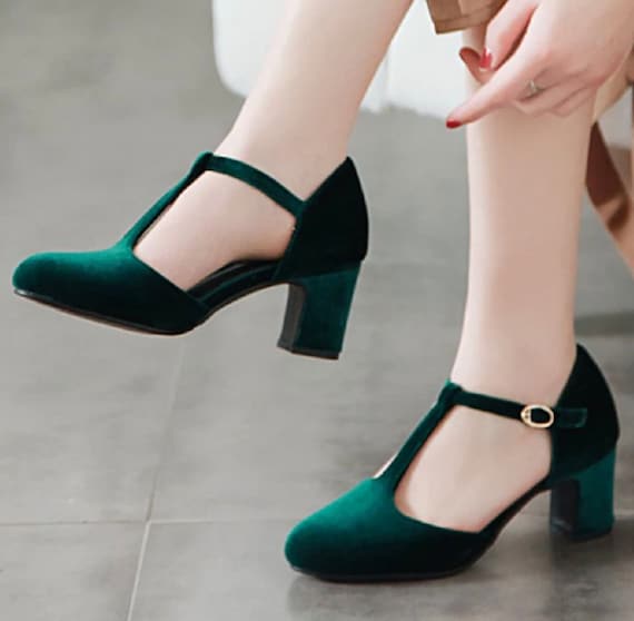 Red and green best sale heels
