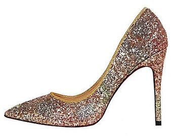 rainbow glitter high heels