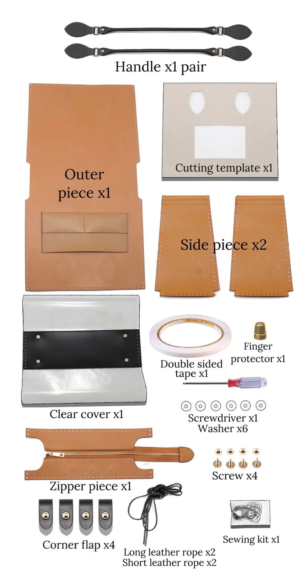 DIY Handmade bag kit using whatever your paper bag to made the luxury  recycle bag, Leather Craft DIY Kit Set – CheerfulMe