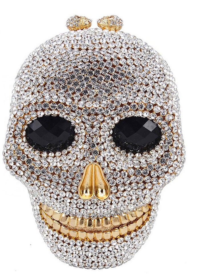 Skull shop clutch bag