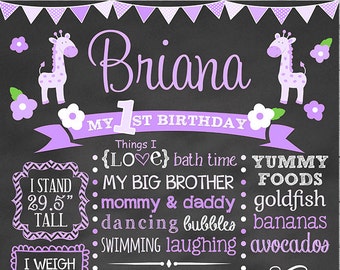 mermaid first birthday chalkboard printable mermaid birthday etsy