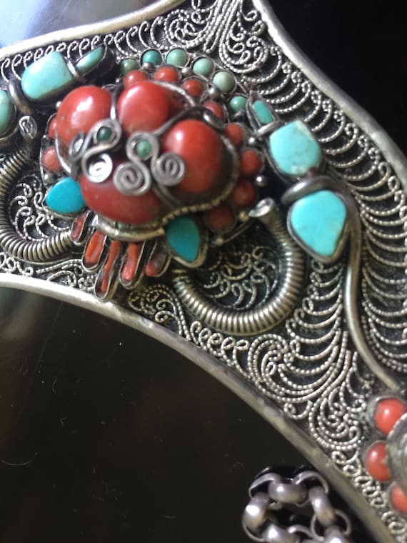 12Pc Tibetan Silver Tone Blue Turquoise Oval Rose Flower Charms Pendants 23x32mm 12Pc Tibetan Silver Tone Blue Turquoise Oval Rose Flower Charms Pendants 23x32mm