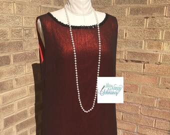 Size Large, Red Flapper Costume: Dress, Headband, Necklace, Mask, Flapper Costume, Flapper dress, red flapper dress, 1920’s dress,