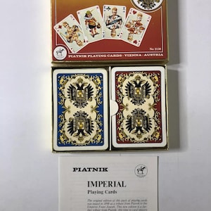Imperial Kaiser Piatnik Playing Cards - Two Complete Decks with 3 Jokers 2138