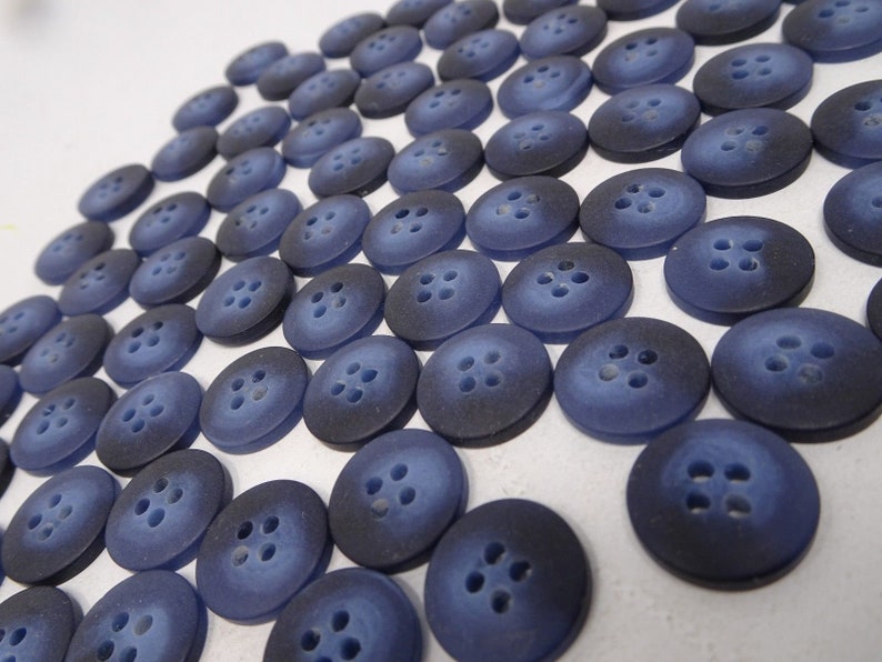 Vintage Two-tone Blue 4-hole Flat Buttons 15mm Lot of 8 or 80 - Etsy