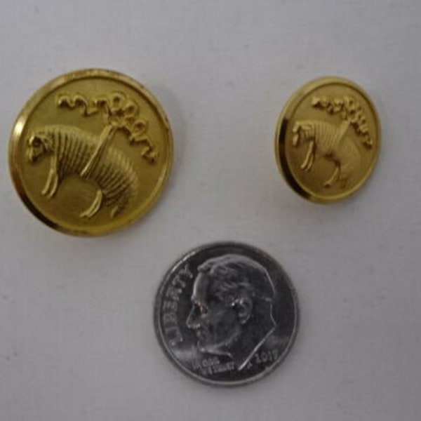 Gold Brooks Brothers Golden Fleece D-Shank Button 15mm 20mm Lot of 2, 4 or 40 AA101