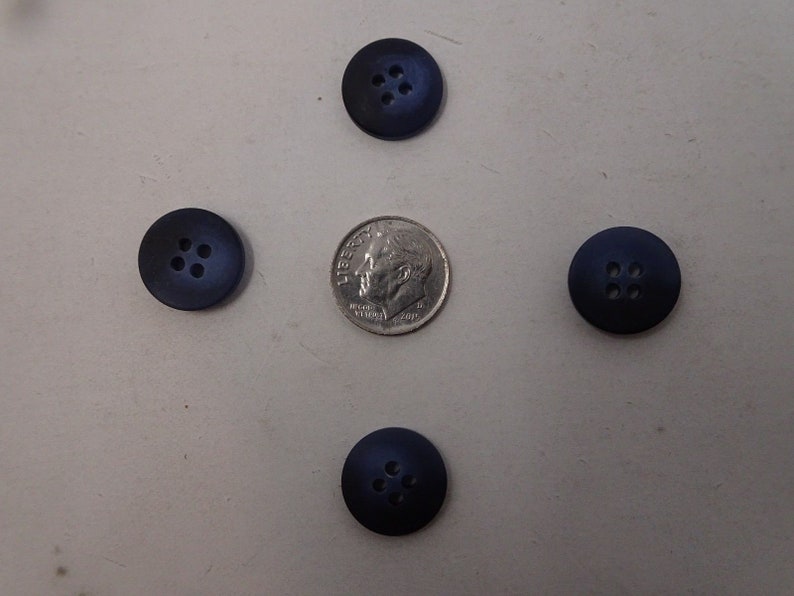 Vintage Two-tone Blue 4-hole Flat Buttons 15mm Lot of 8 or 80 | Etsy