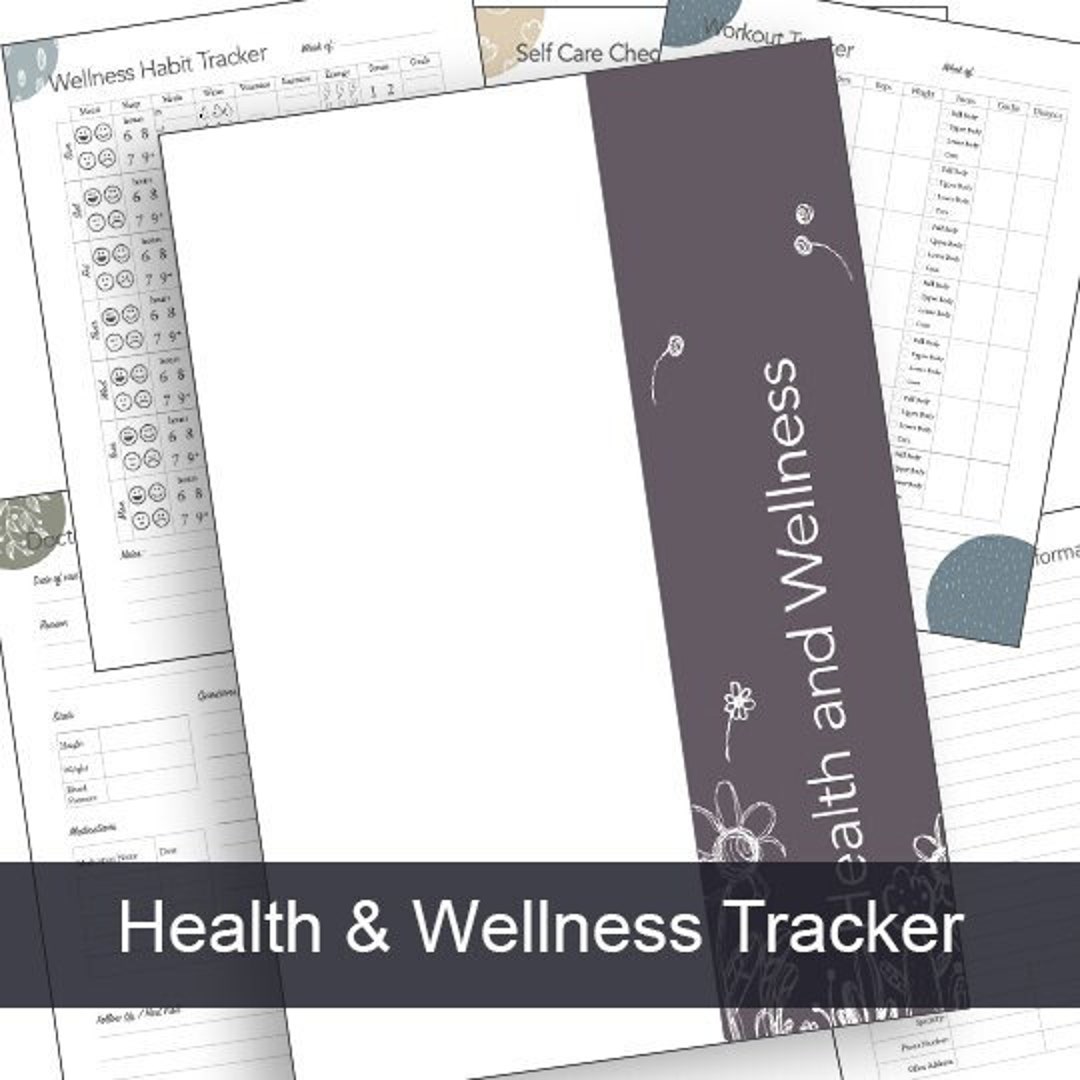 Health and Wellness Printable Bundle - Etsy