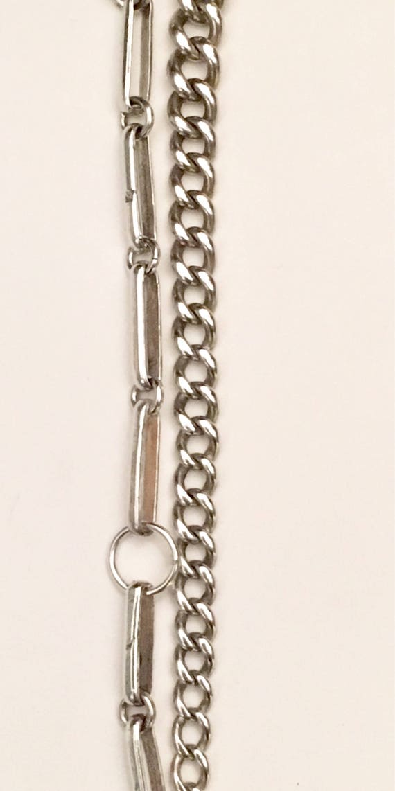 Antique and Vintage Sterling Silver Albert Chain … - image 5
