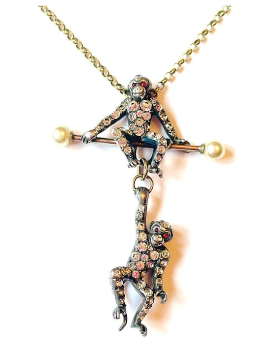 Vintage 9ct gold monkey - Gem