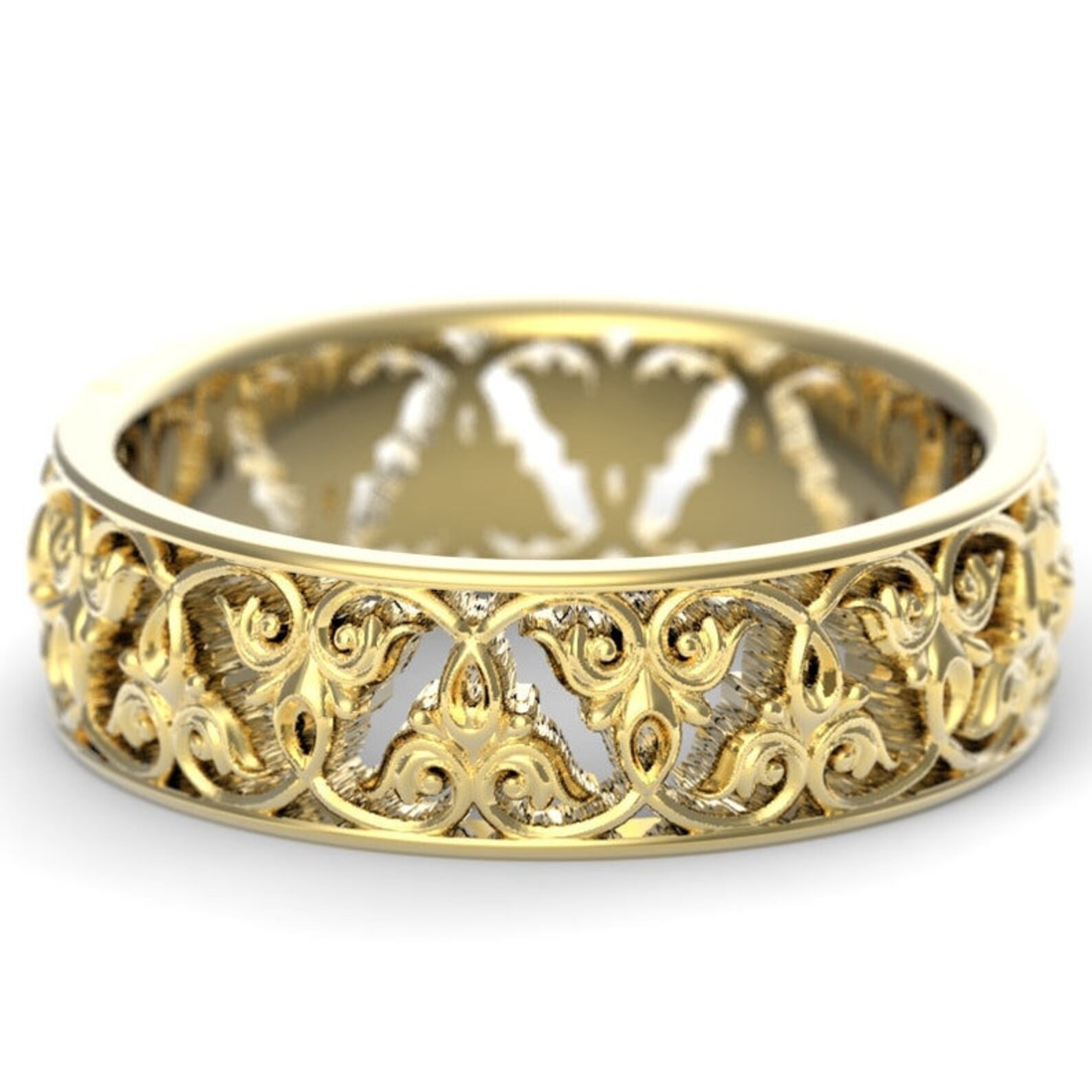 Gold Filigree Ring Art Nouveau Wedding Ring Gold Art Nouveau Etsy