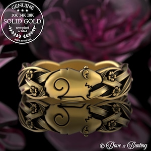 Gold Guinea Pig Ring, 10K Gerbil Ring, Platinum Teddy Guinea Pig, Sheltie Guinea Ring, Gold Pet Remembrance Ring, Rodent Jewelry, 5110