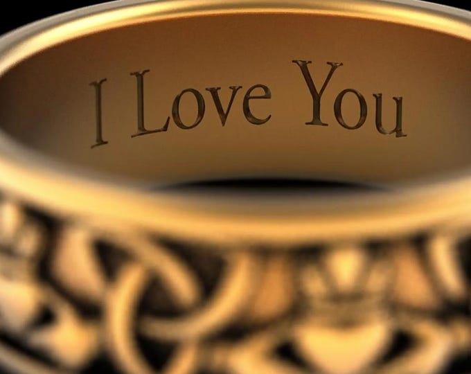 Engraving - SOLID WEDDING BAND (not available for cut through or gemstone designs)