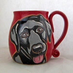 Black Lab Mug, portrait mug, Birthday gift, Labrador mug, Black dog mug, custom coffee dog mug, pet custom mug, dog mug personalized13 oz image 8