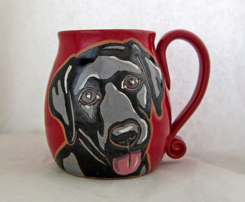 Black Lab Mug, portrait mug, Birthday gift, Labrador mug, Black dog mug, custom coffee dog mug, pet custom mug, dog mug personalized13 oz image 8