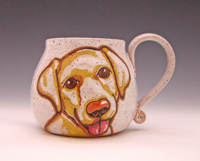 Black Lab Mug, portrait mug, Birthday gift, Labrador mug, Black dog mug, custom coffee dog mug, pet custom mug, dog mug personalized13 oz image 5