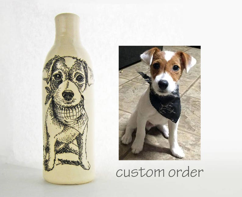 French Bulldog of Pitbull Oil Dispenser approx 15 oz microwave safe dishwasher can customize great Birthday gift dog art