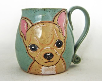 Chihuahua Mug Custom Pet Portrait Mug Dog Pet Coffee Mug Cup Personalized Mother Mom Dad Gift Idea Mugs Dog Lover Gift For Her Hand Painted