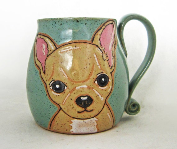 Chihuahua Mug Custom Pet Portrait Mug Dog Pet Coffee Mug Cup Personalized Mother Mom Dad Gift Idea Mugs Dog Lover Gift For Her Hand Painted