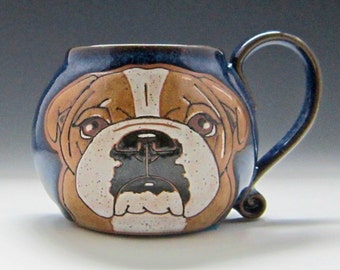 English Bulldog Mug Custom Pet Portrait Mug Dog Pet Coffee Mug Cup Personalized Mother Mom Dad Gift Idea Mugs Dog Lover Gift Hand Painted