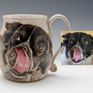 Custom Pet Portrait Artist Birthday Dog Pet Coffee Mug Cup Personalized Mother Mom Dad Gift Idea Mugs Dog Lover Gift For Her Handmade