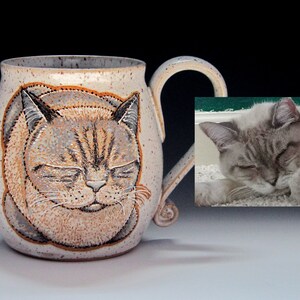 Cat Mug Customized, Cat Mom Mug, Cat Dad gift, Custom Pet Mug, Pet Dad Mug, Pet Mom Gift, Pet Gift, cat mug handmade, cat mug personalized image 4