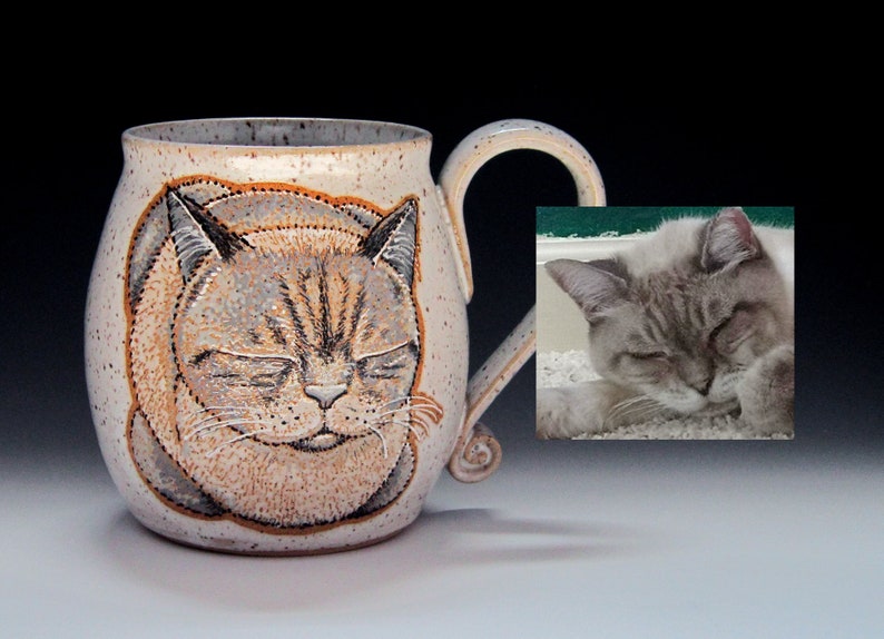 Cat Mug Customized, Cat Mom Mug, Cat Dad gift, Custom Pet Mug, Pet Dad Mug, Pet Mom Gift, Pet Gift, cat mug handmade, cat mug personalized image 4