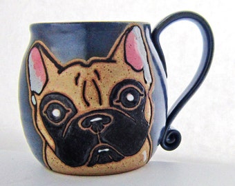 French Bulldog Mug Custom Pet Portrait Mug Dog Pet Coffee Mug Cup Personalized Mother Mom Dad Gift Idea Dog Lover Gift For Her Hand Painted